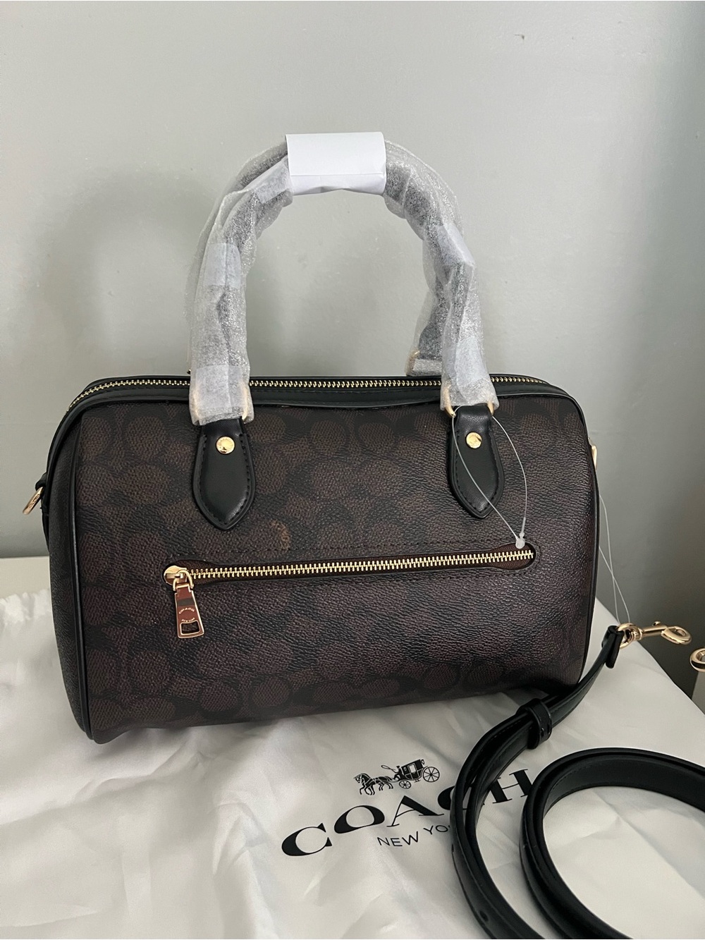 Coach Rowan Satchel In Signature Canvas And Matching Wallet - Picture 6 of 16